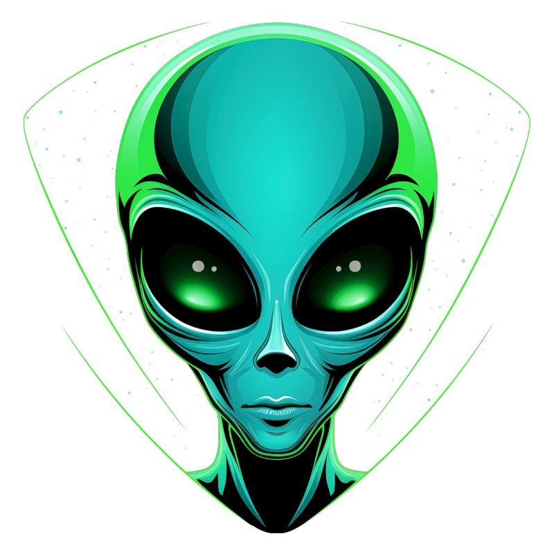 Tête d’extraterrestre vert - OVNI extraterrestre dans l’espace extra-atmosphérique