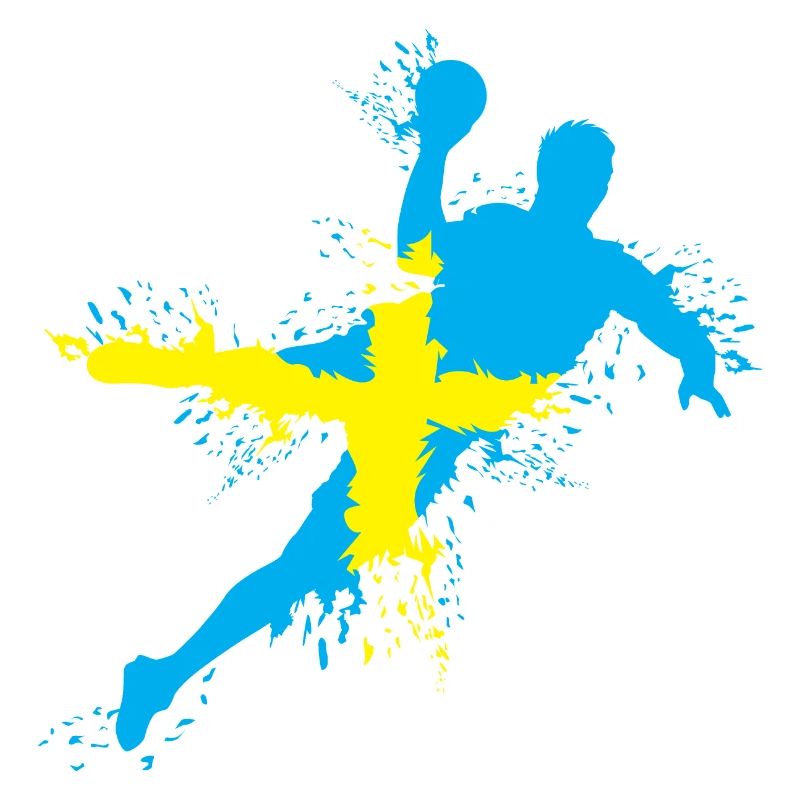 Handball Team Sweden Throw Explosion EC Logo icon