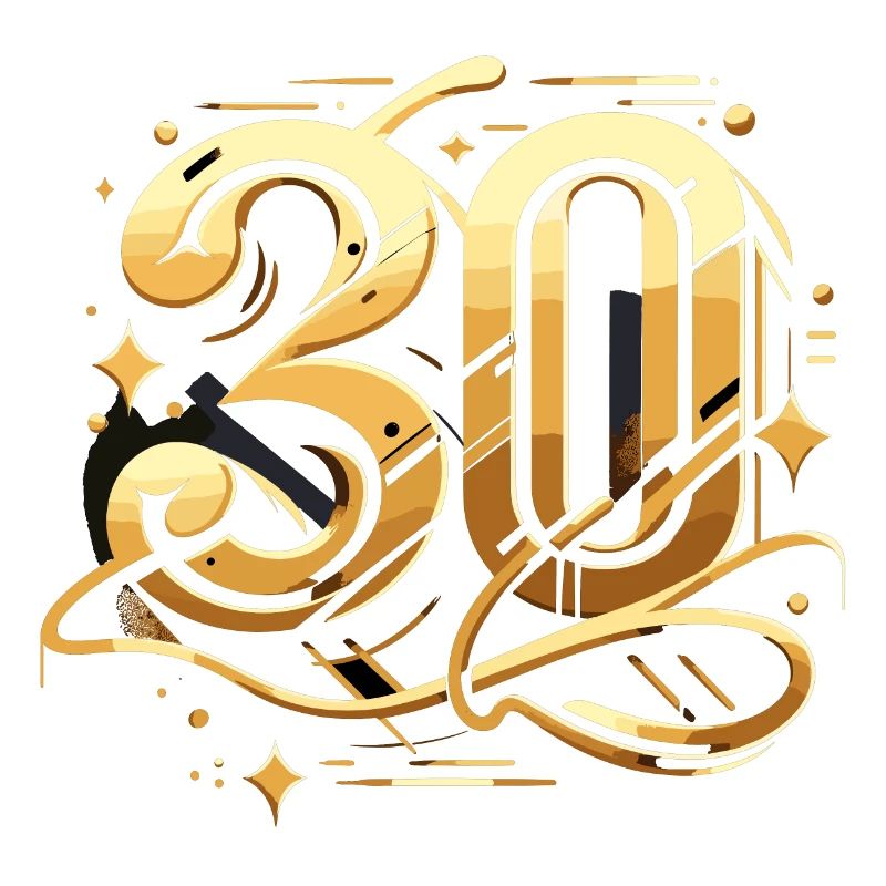 30 ans Gold Graffiti 30e cadeau d’anniversaire
