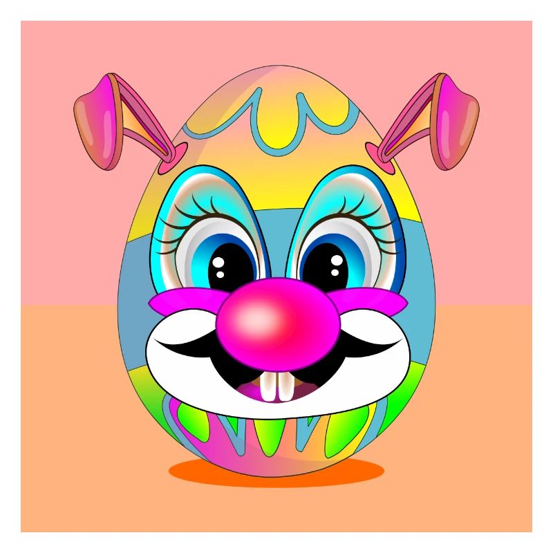 EASTER EGGS CLOWN EASTER BUNNY