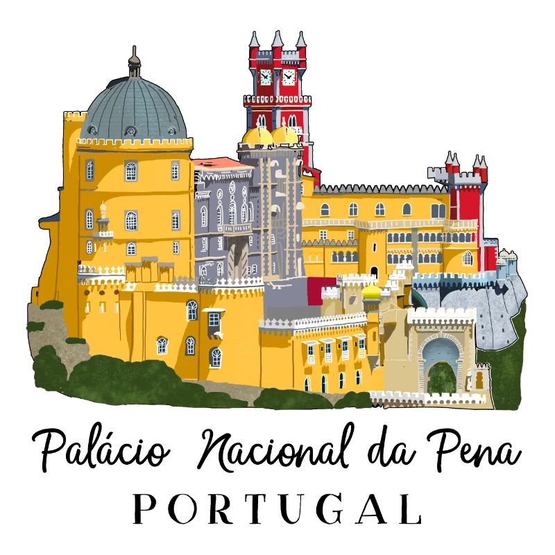 Portugal, Palacio da Pena, Sintra Hand Drawing