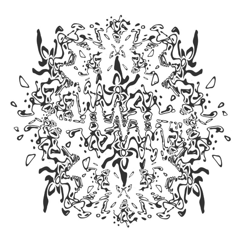 Motif abstrait de mandala noir