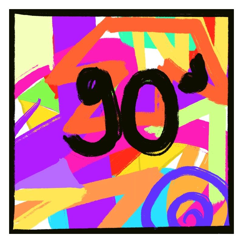 Retro style 90s design
