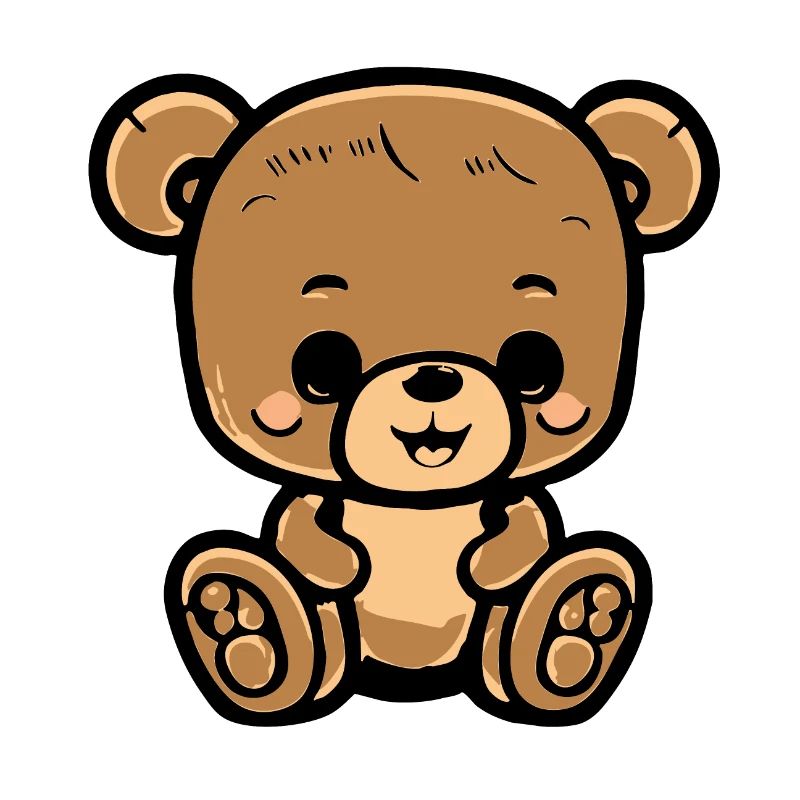 Kuschelteddy Sitzender Braunbär