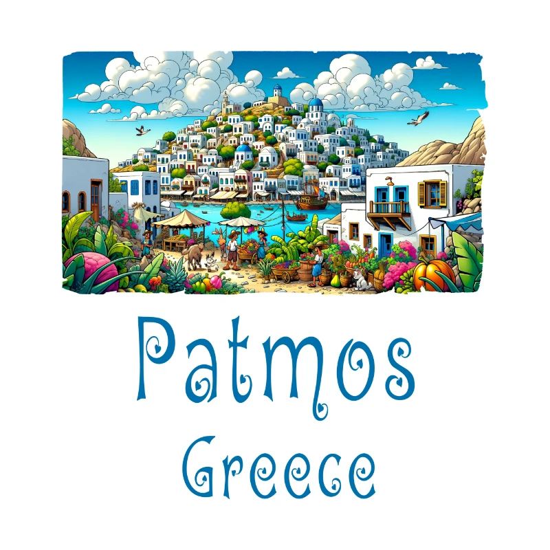 Patmos, Grèce, île de vacances, plage