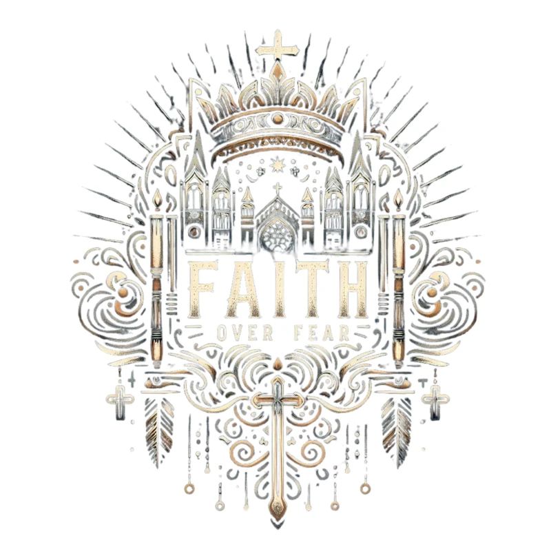 Glaube über Angst – Gothic Krone