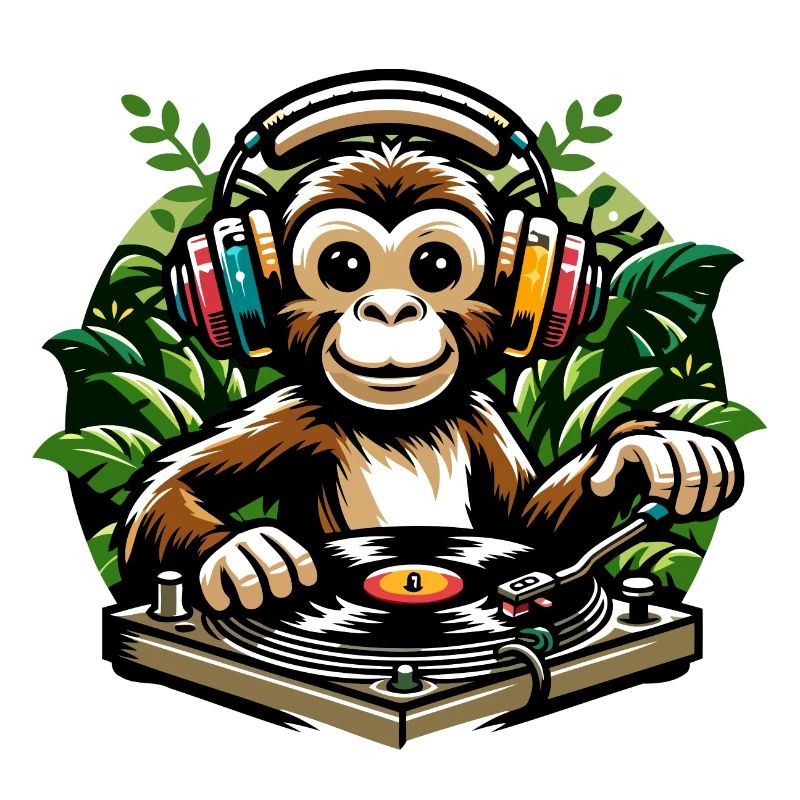 Jungle Grooves: The Vinyl Vibes Monkey