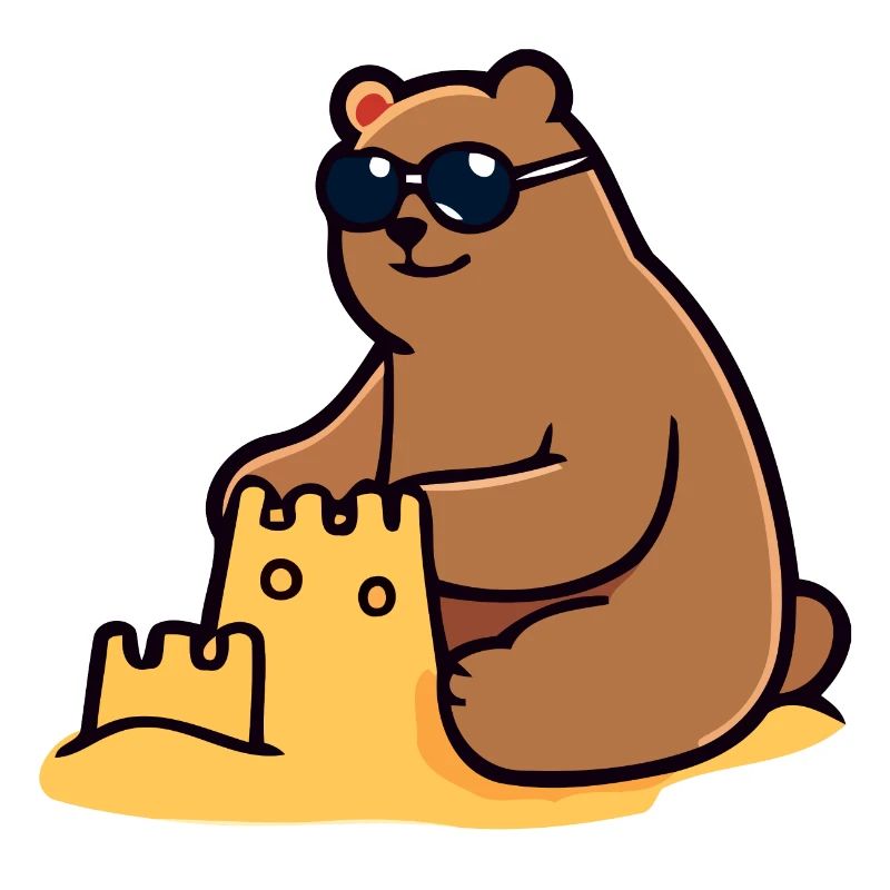 Beachside Bear: The Sandy Castle King