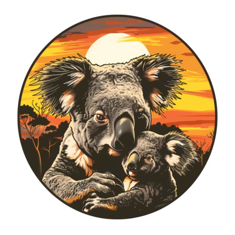 Koala Bear Dad Koala Bear Father Son Koala Bear