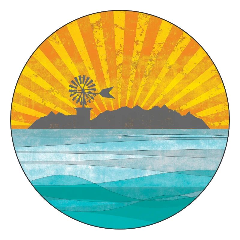 Coucher de soleil sur le paysage côtier