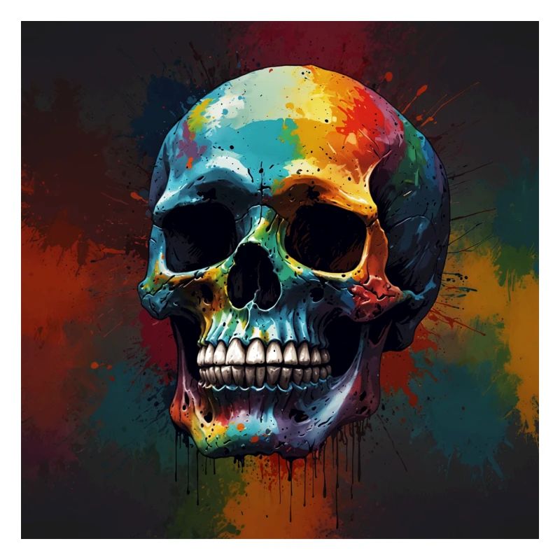 Masque de mort coloré sur le fond de l’expression