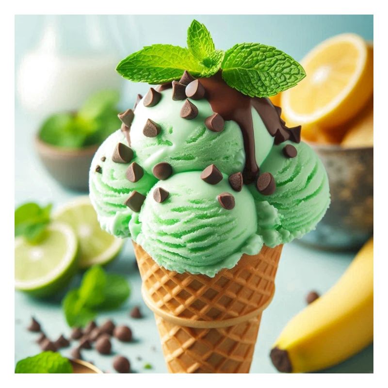 Glace à la menthe