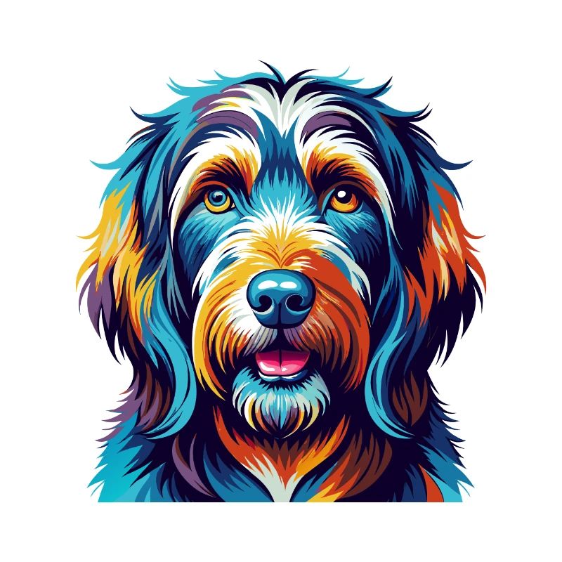 Otterhound Hunderasse Bunte Karikatur Kawaii