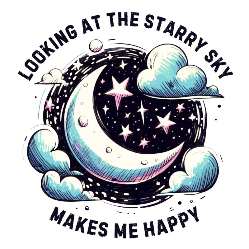 The starry sky makes me happy