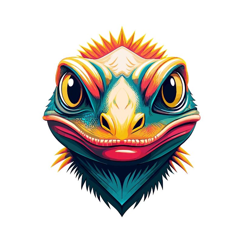 lézard mignon kawaii dessin animé clipart visage d’animal