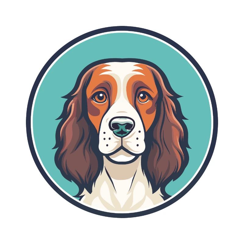 Welsh Springer Spaniel Hunderasse Karikatur Kawaii