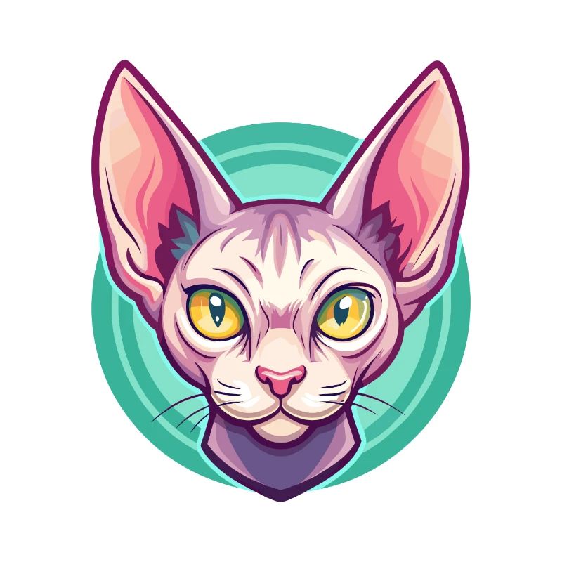 Red Devon Rex Cat Breed Cartoon Kawaii Animal Pet