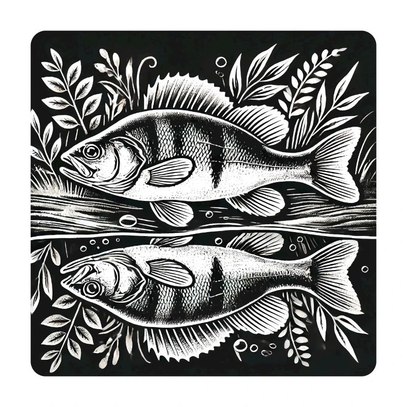 Barsch Angler Silhouette Design