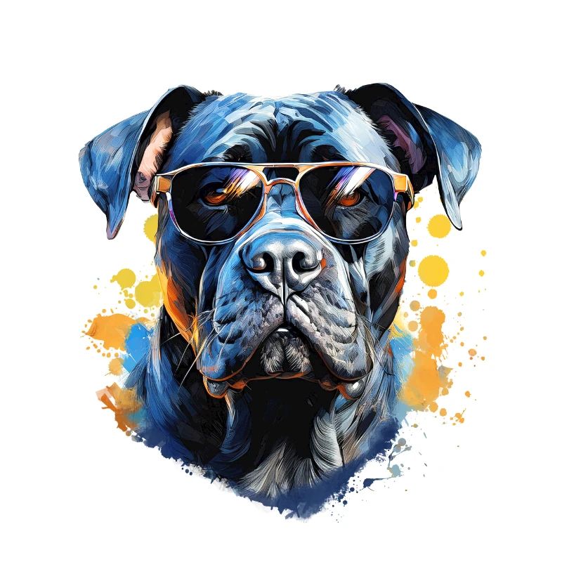 Cane Corso mit Sonnenbrille