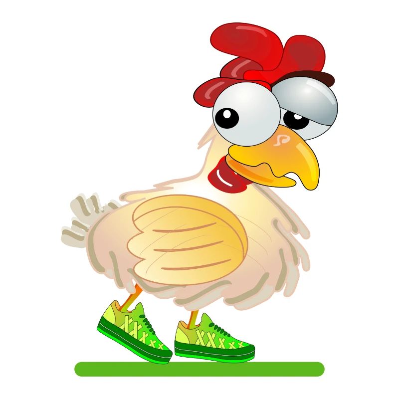 POULETS BANDE DESSINÉE COURSE À PIED