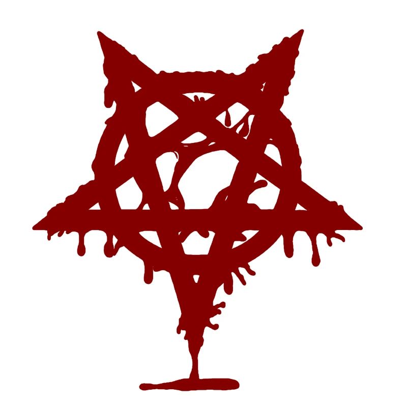 pentagram muster, blutflecken, okkultistisch
