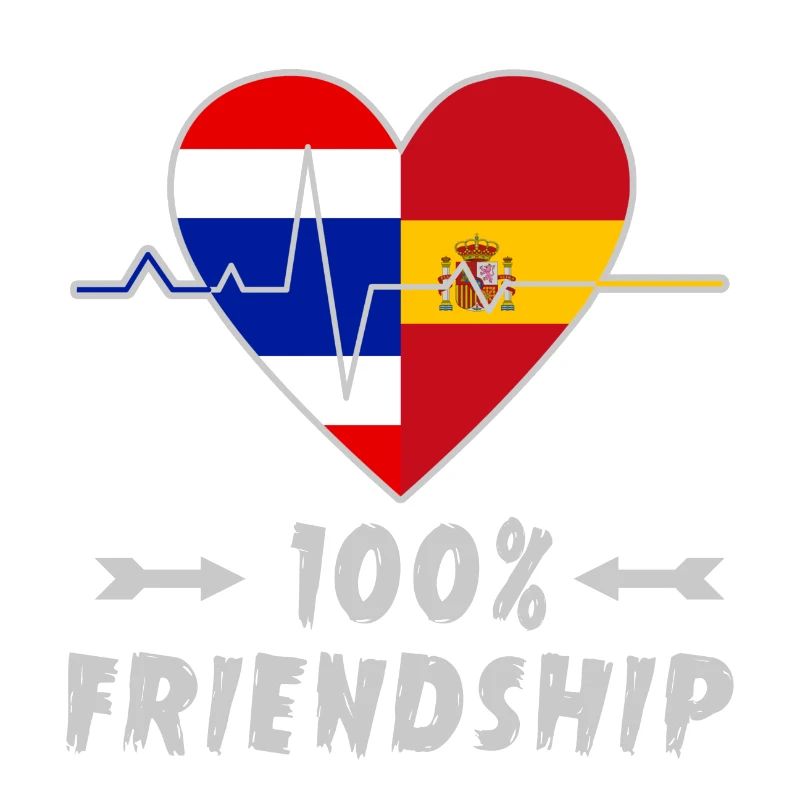 Thailand und Spanien 100% Freundschaft