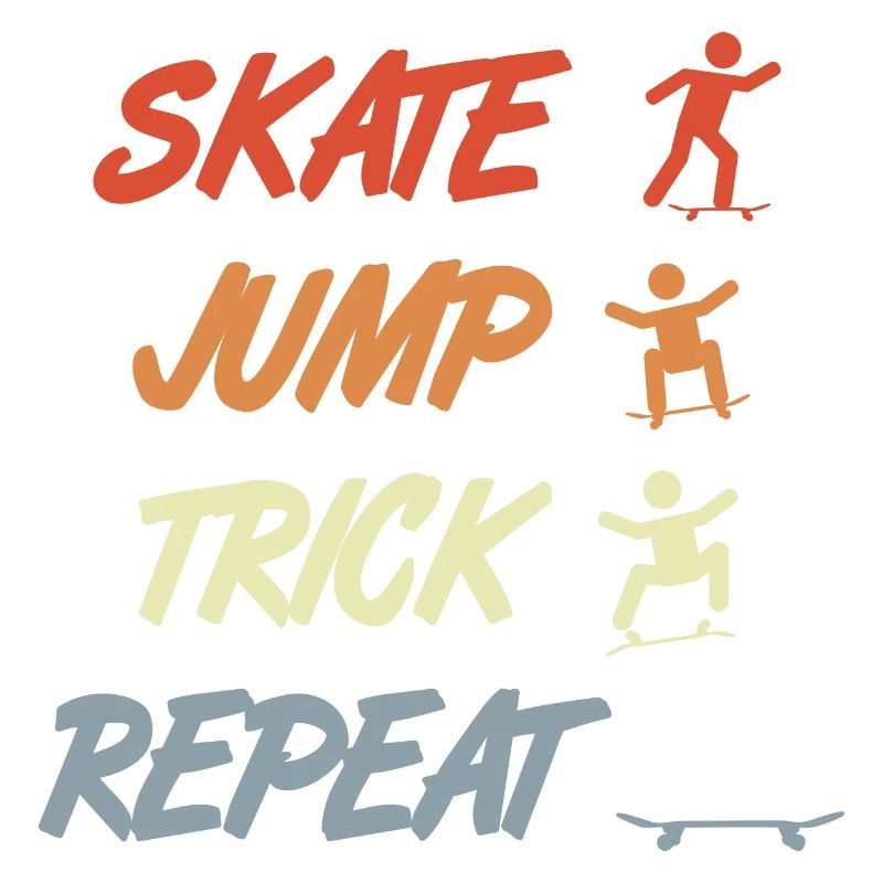 Skating, jumping, tricking, repeating