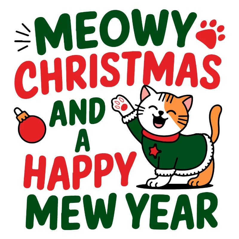 Conception de l’année du chat festif