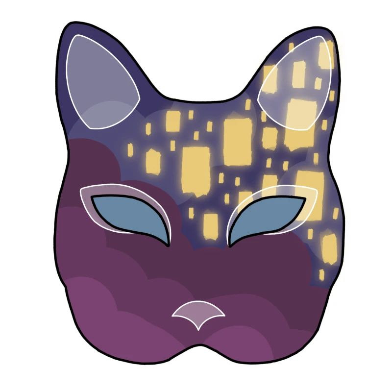 Lantern Neko Mask