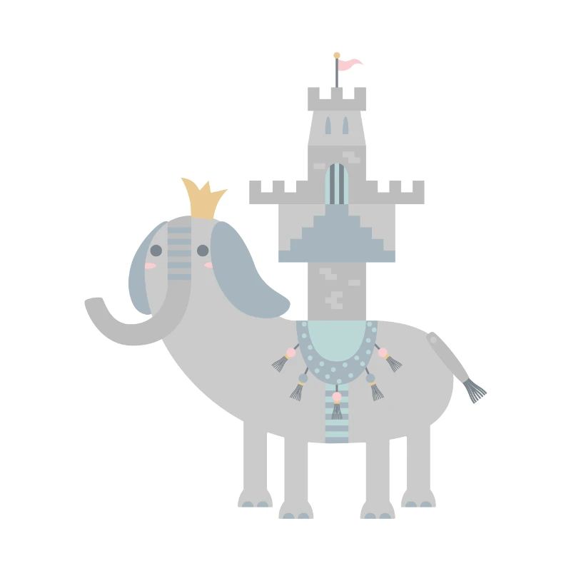 Eléphant et château l Pas de texte