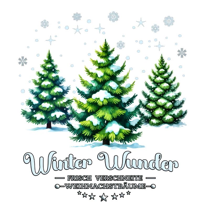 Winter Wunder – Verschneite Weihnachtsbäume