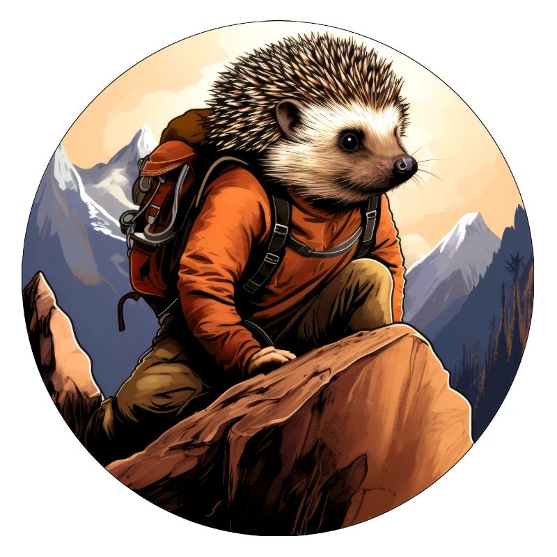 Igel Bergsteiger / Wandern Igel