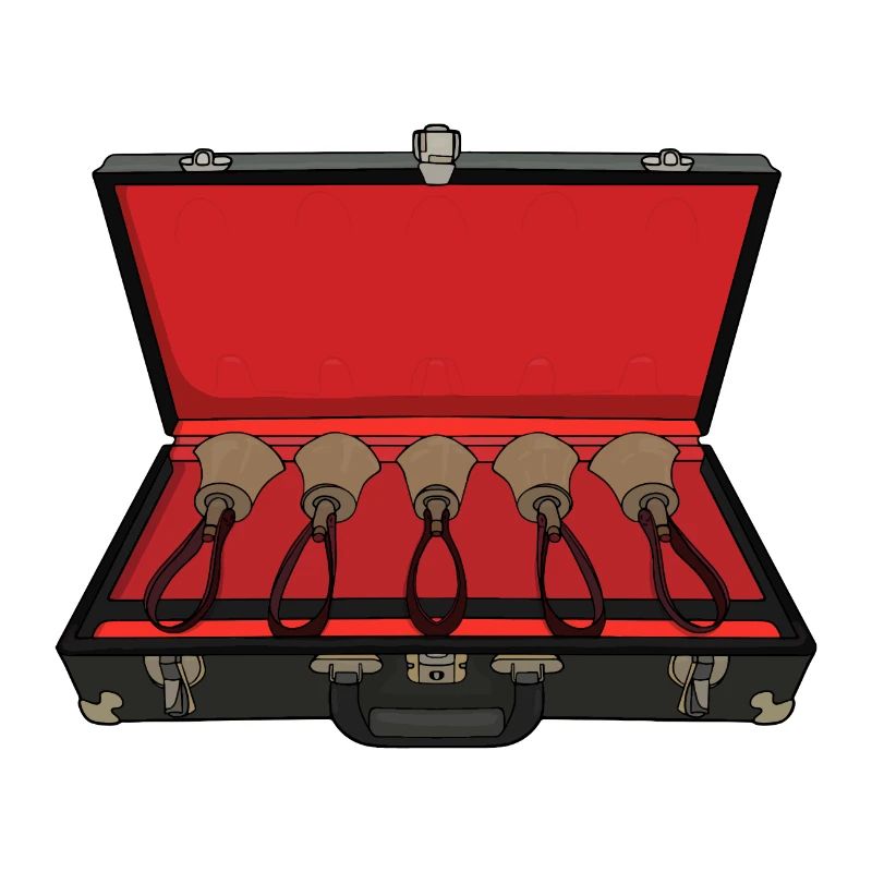 Handbells Carrying Set Case Vintage
