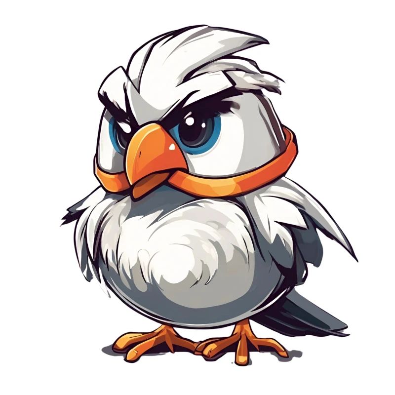 Charming Cartoon Bald Eagle Illustration