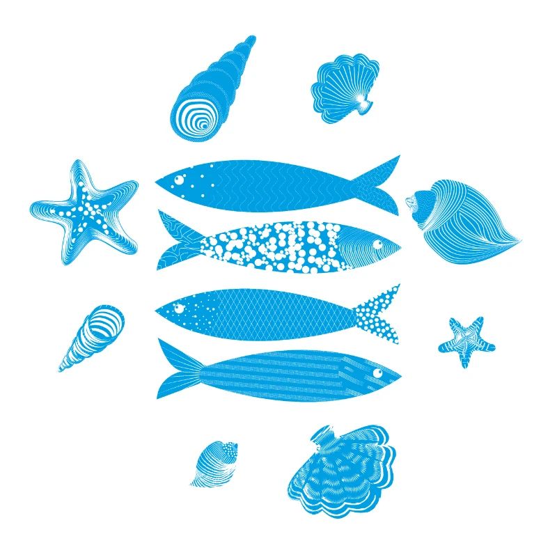 Modèle de poisson de mer sous-marin