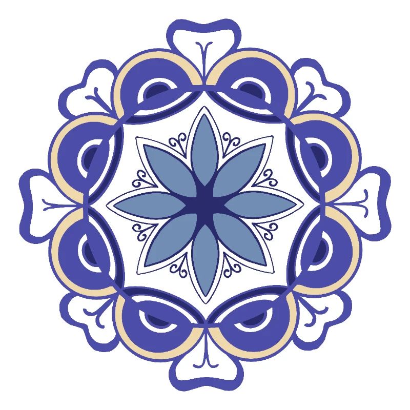 oriental pattern morocco blue tones