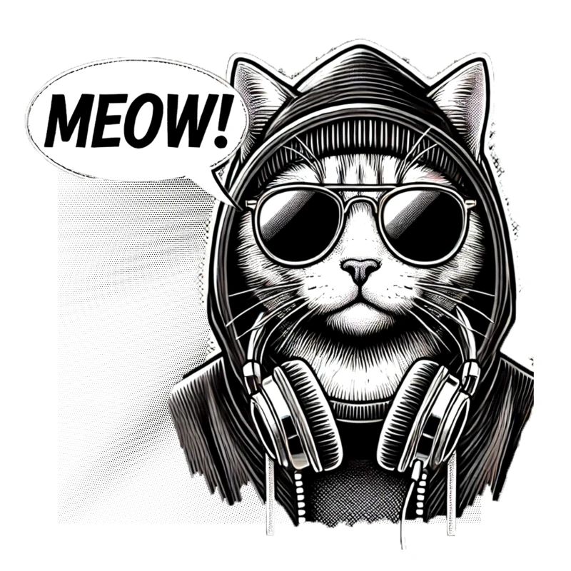 Meow Groove Cat Pullover Hoodie
