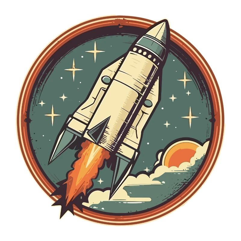 Fusée Rétro - Fusée Spatiale