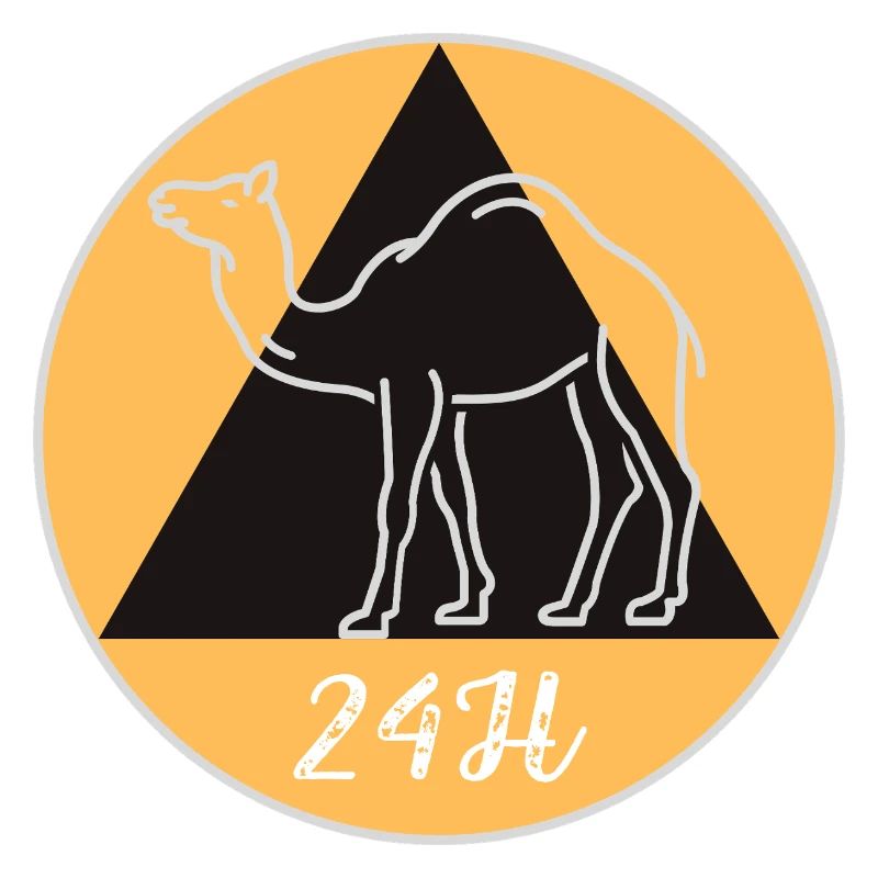 Geometic Camel on Black Background