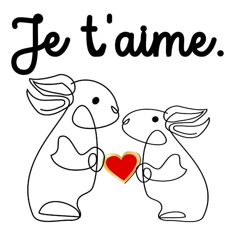 Je t'aime - Lapins de Pâques