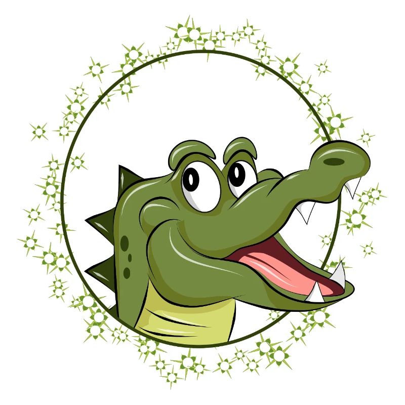 Laughing Crocodile in Comic Style – Happy Animal