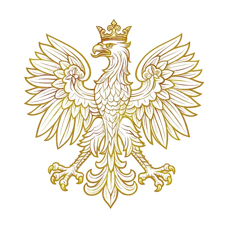 Pologne Polska Aigle drapeau drapeau Cadeau doré