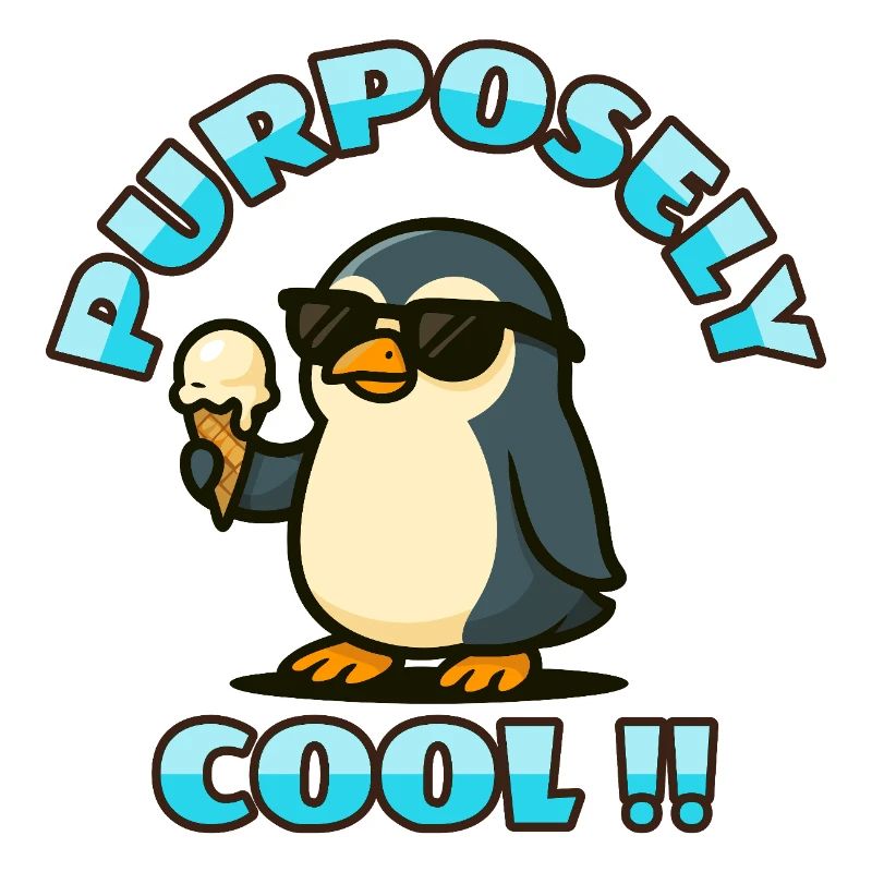 Cooler Pinguin mit Eis