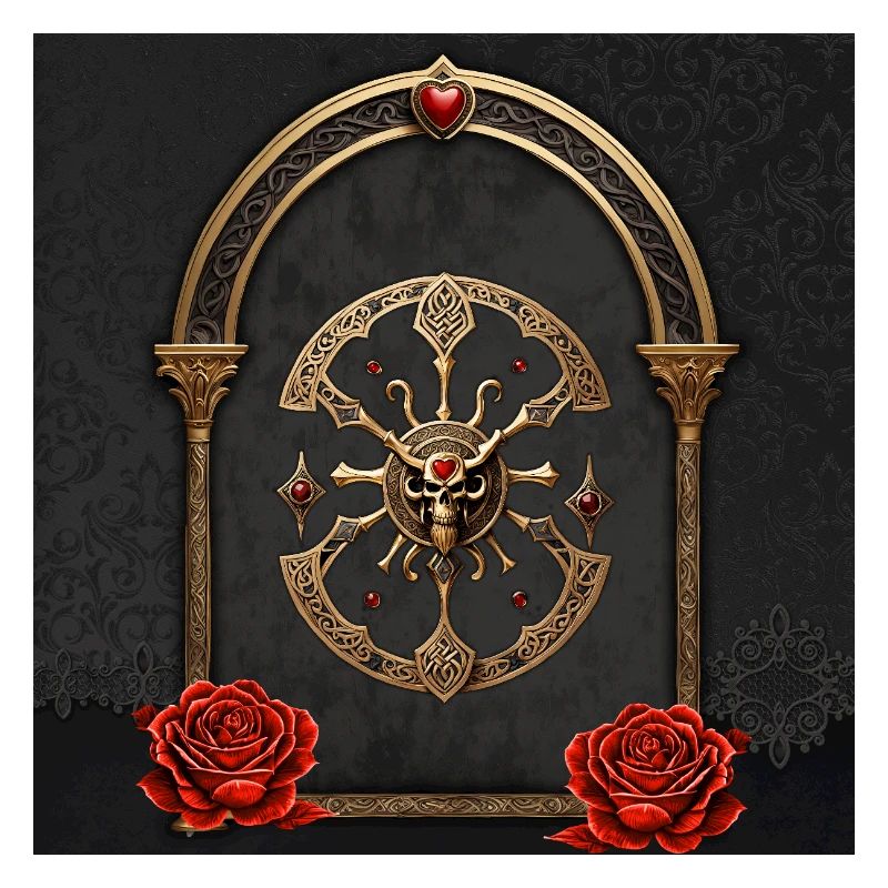 Eternal Bond: Celtic knots in Gothic elegance.