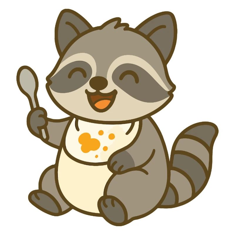 Alimentation avec un bébé raton laveur