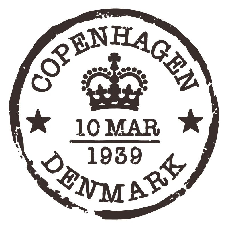 Vintage Copenhague Danemark Cachet de la poste