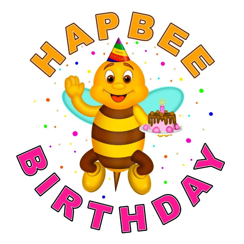 HAPBEE Birthday with text