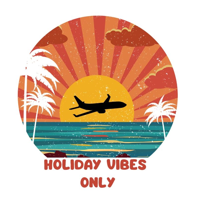 Sunset Airplane Vacation Design