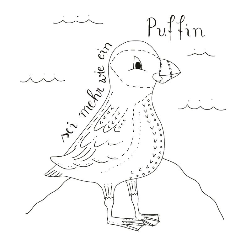 Playful puffin