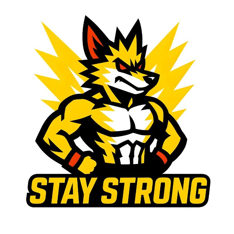 Powerful wolf with lightning motifs